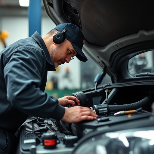 auto technician working