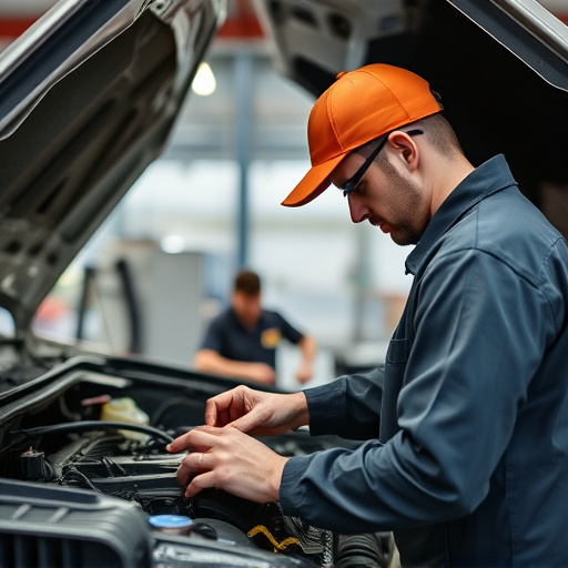 auto technician working