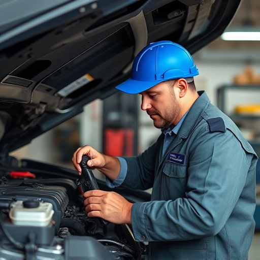 auto technician working