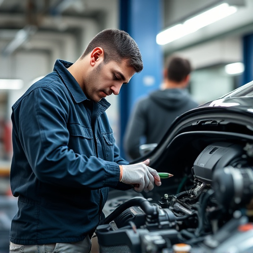 auto technician working