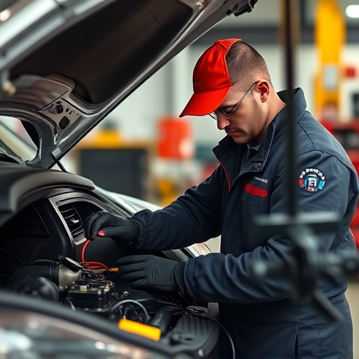auto technician working