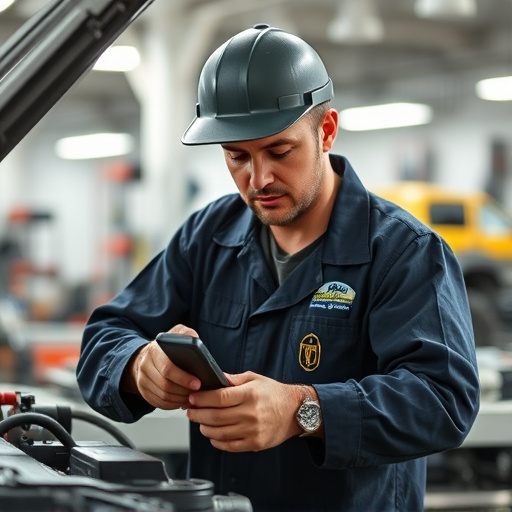 auto technician working
