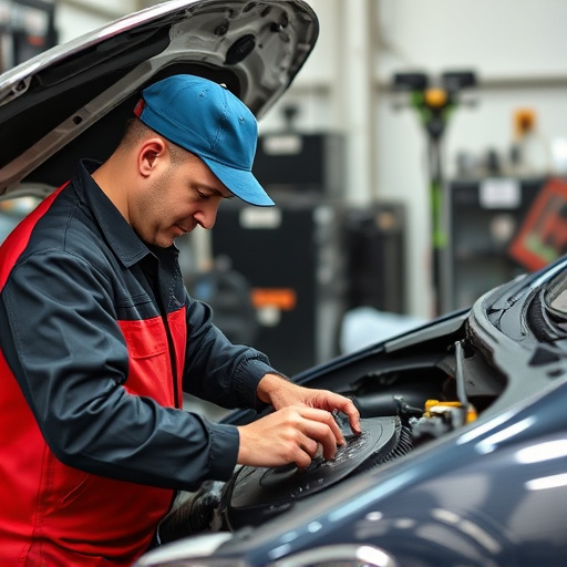 auto technician working