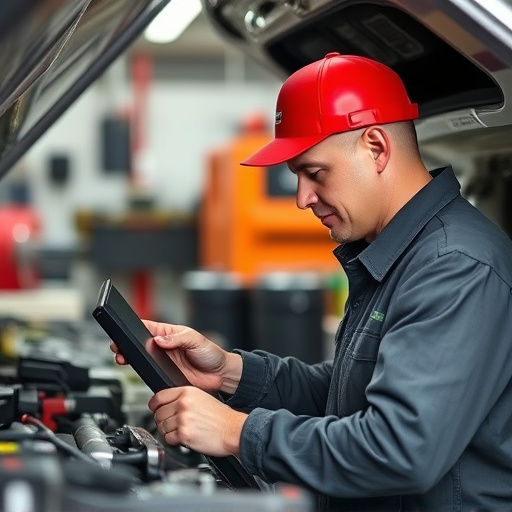 auto technician working