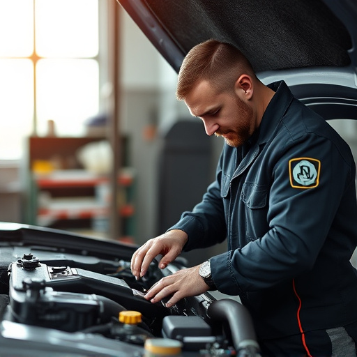 auto technician working