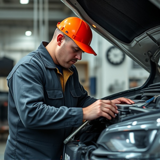 auto technician working