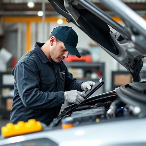 auto technician working