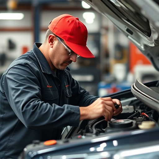 auto technician working