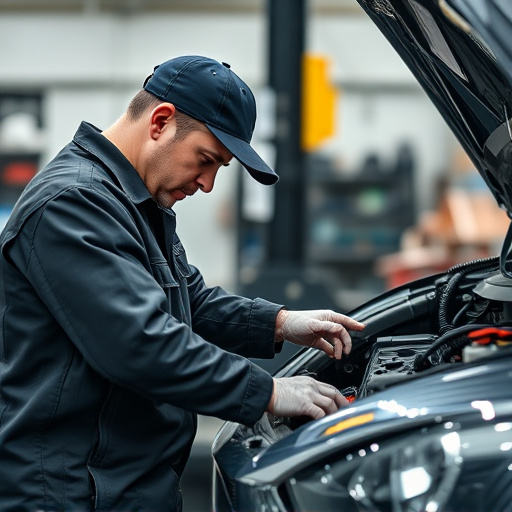 auto technician working