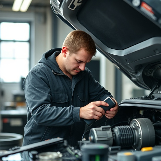 auto technician working