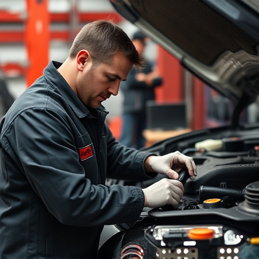 auto technician working