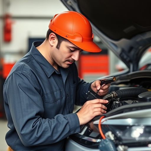 auto technician working