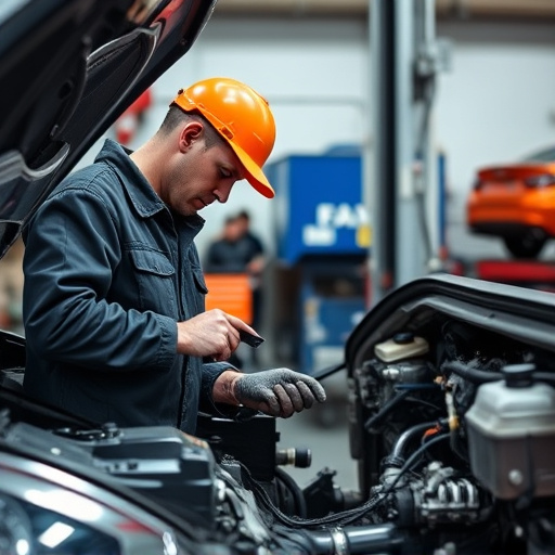 auto technician working