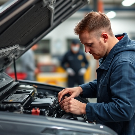auto technician working