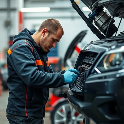 auto technician working