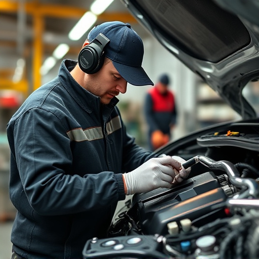 auto technician working