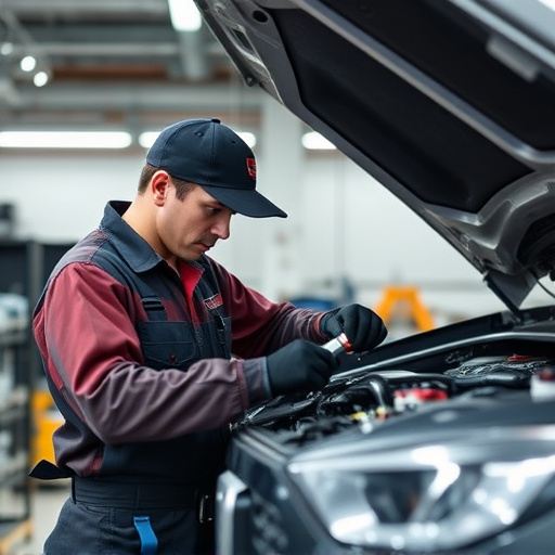auto technician working