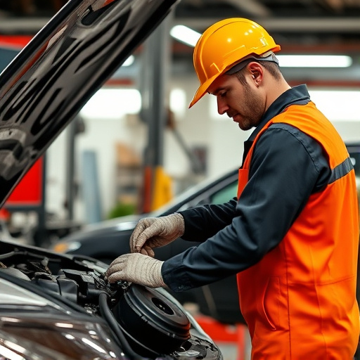 auto technician working