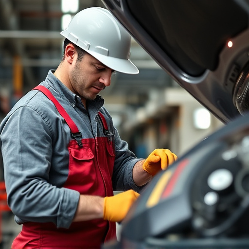 auto technician working