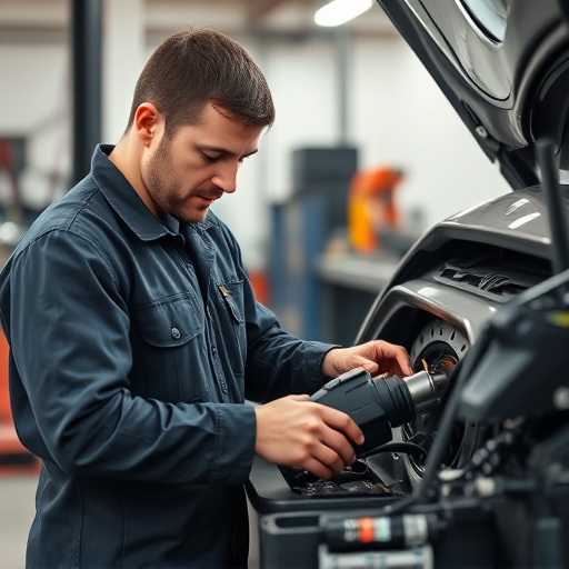 auto technician working