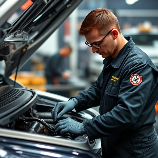 auto technician working