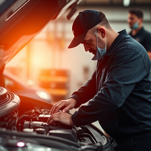 auto technician working