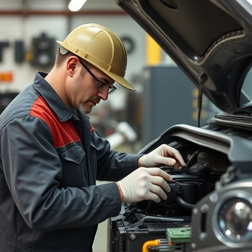 auto technician working