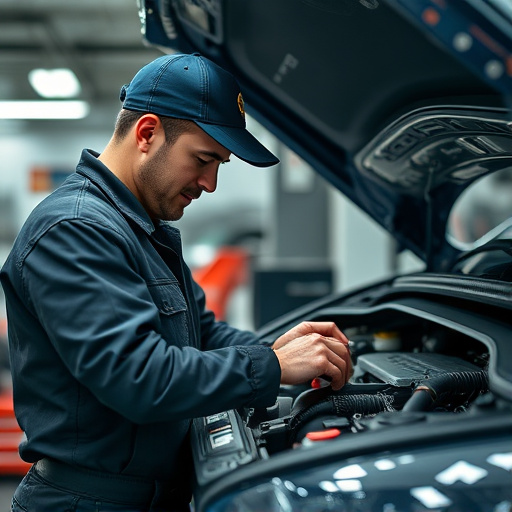auto technician working