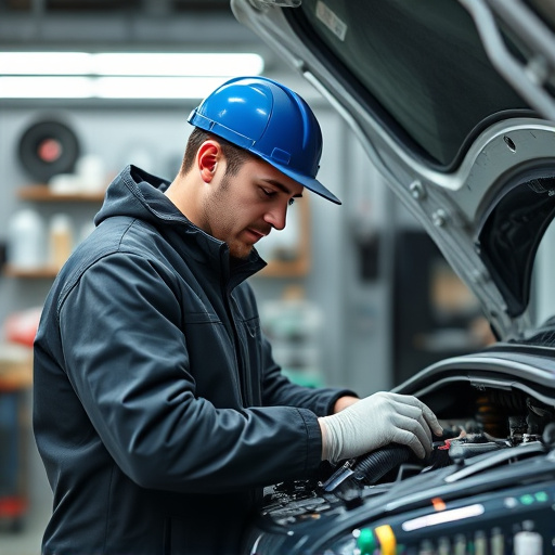 auto technician working