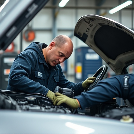 auto technician working