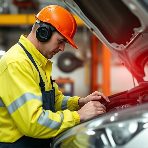 auto technician working