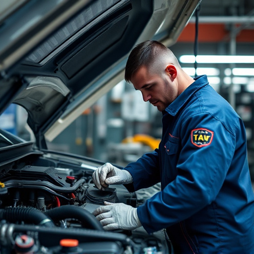 auto technician working