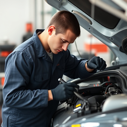 auto technician working