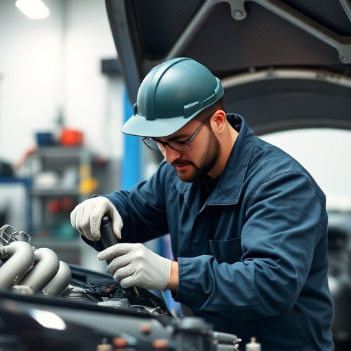 auto technician working