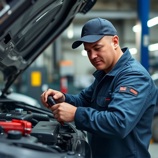 auto technician working