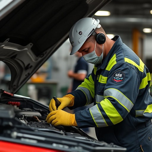 auto technician working