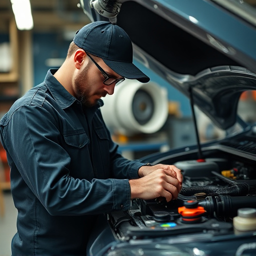 auto technician working