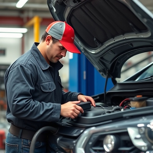 auto technician working