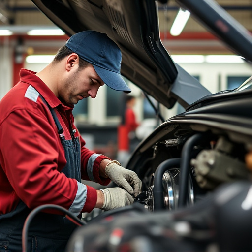 auto technician working