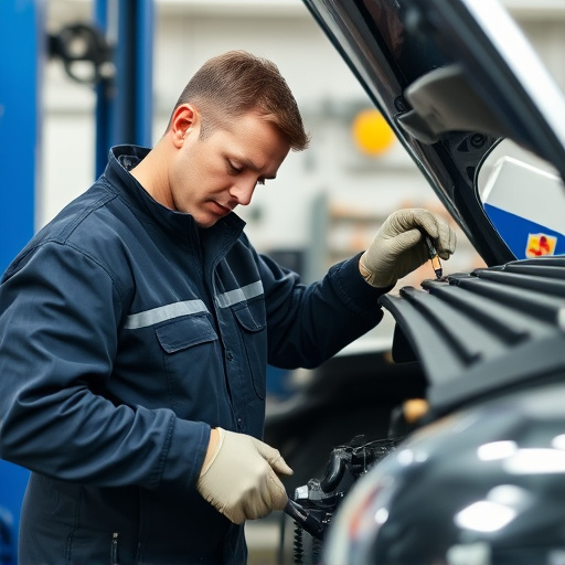 auto technician working