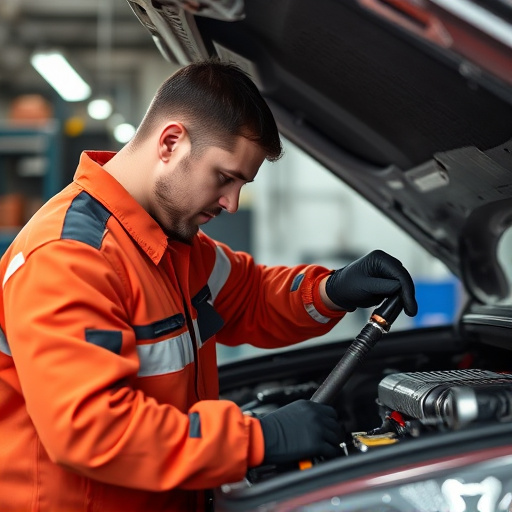 auto technician working