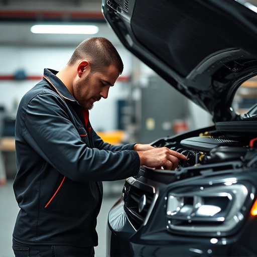 auto technician working