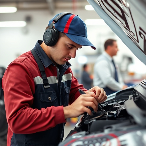 auto technician working