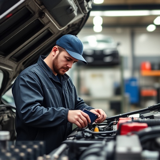 auto technician working