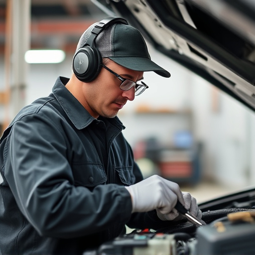 auto technician working