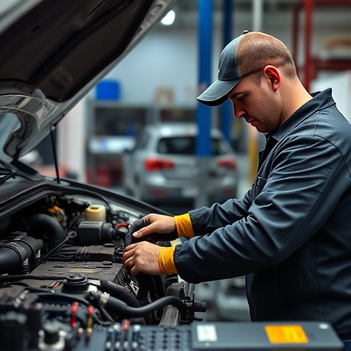auto technician working