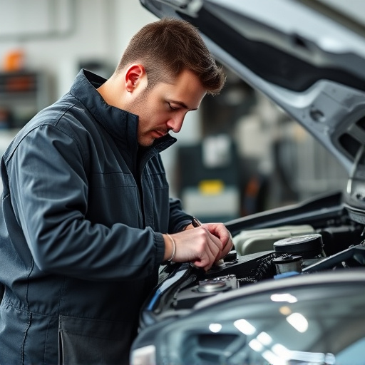 auto technician working