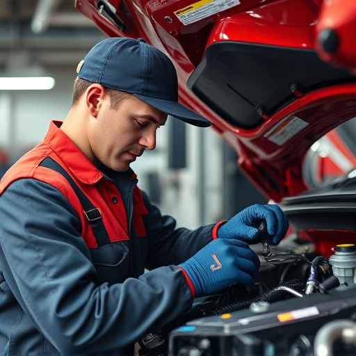 auto technician working