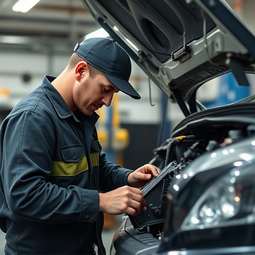 auto technician working