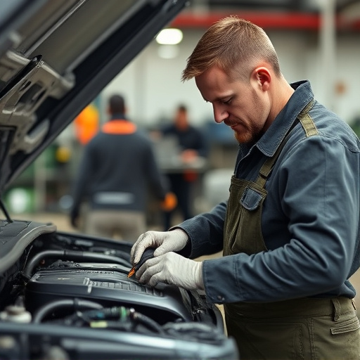 auto technician working